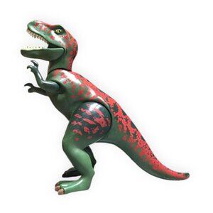 Playmobil Dinosaur Tyrannosaurus Rex T-Rex Figure 8" Large - Green & Red
